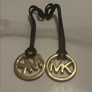 Michael Kors Gold and Black Logo Bag Charms